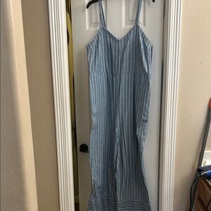 Universal Thread Denim Striped Jumpsuit